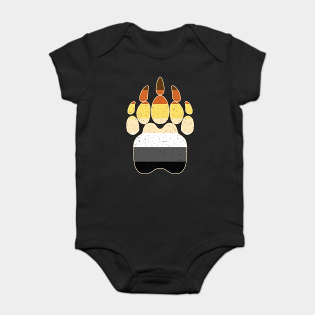 Bear Brotherhood Flag Paw Gay Pride Baby Bodysuit by creative